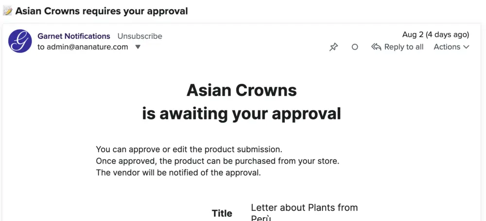 Product approval