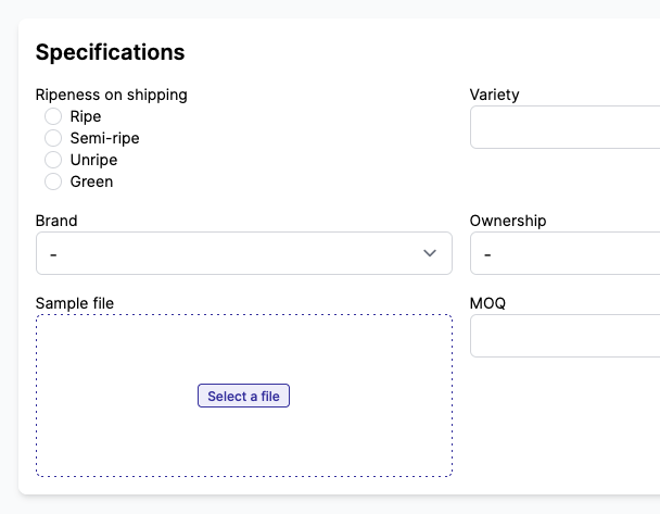 asset file upload specifications