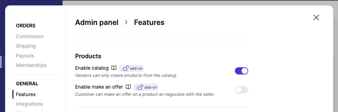 Catalog enable in Garnet