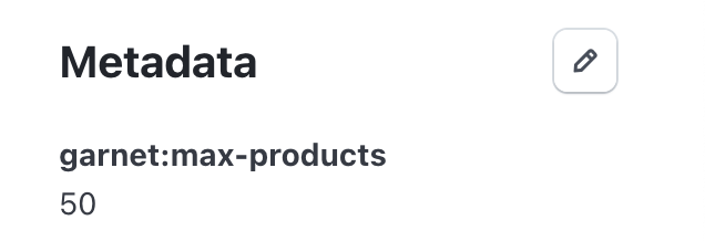 Stripe metadata