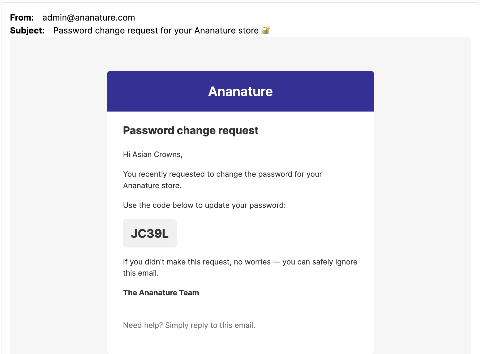 Change password