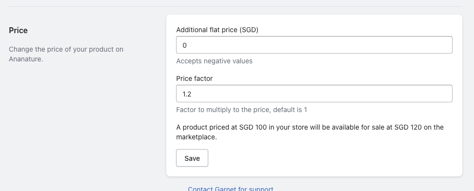 vendor price update